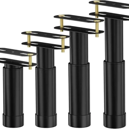 YOTOCK 4 Pcs Bed Support Legs, Adjustable Height Bed Frame Support Legs, Fixed Bed Slat Support Legs, Carbon Steel Bed Support Legs for Queen, King Bed Slats (7.08-13 inch)