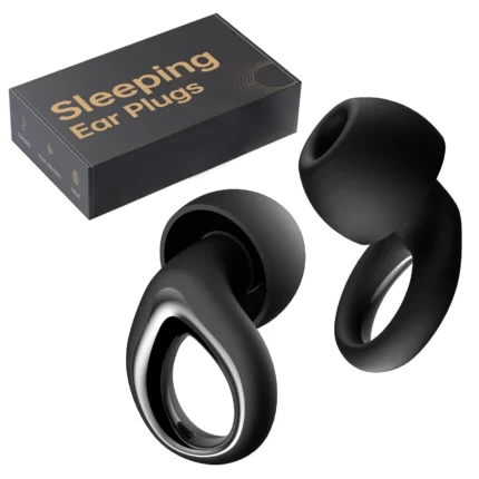 Ear Plugs for Sleep - 2 Pairs Reusable Hearing Protection in Silicone, The Best Earplugs for Blocking Out Snoring,30db Noise Cancelling Ear Plugs for Concerts, Work and Traveling