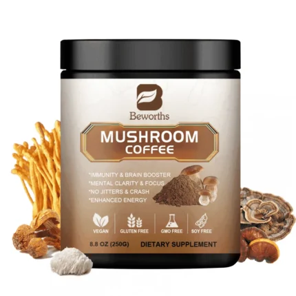 Mushroom Coffee Mushroom Supplement help Energy & Focus to Digestion & Immunity Support 6 Adaptogenic Mushroom Coffee 30 Servings