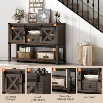 Table with Sliding Barn Doors