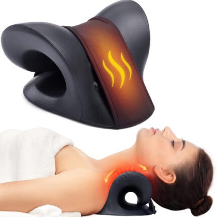 Heated neck stretcher